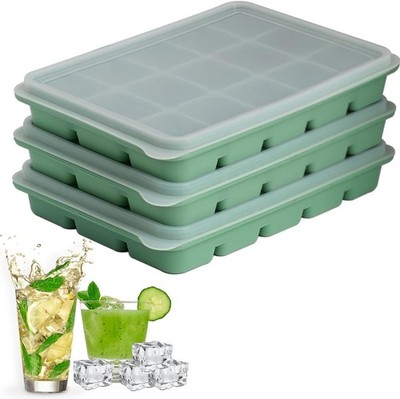 Ice Cube Trays Set of 3, Easy Release 