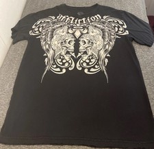 🔥Affliction Mike Whitehead Signature Series XL Black MMA T-Shirt Made in USA!!