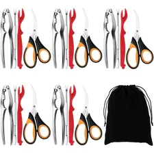 Seafood Crab Crackers and Tools, 21 Pcs Crab Leg Crackers, Nut Cracker Set, S...