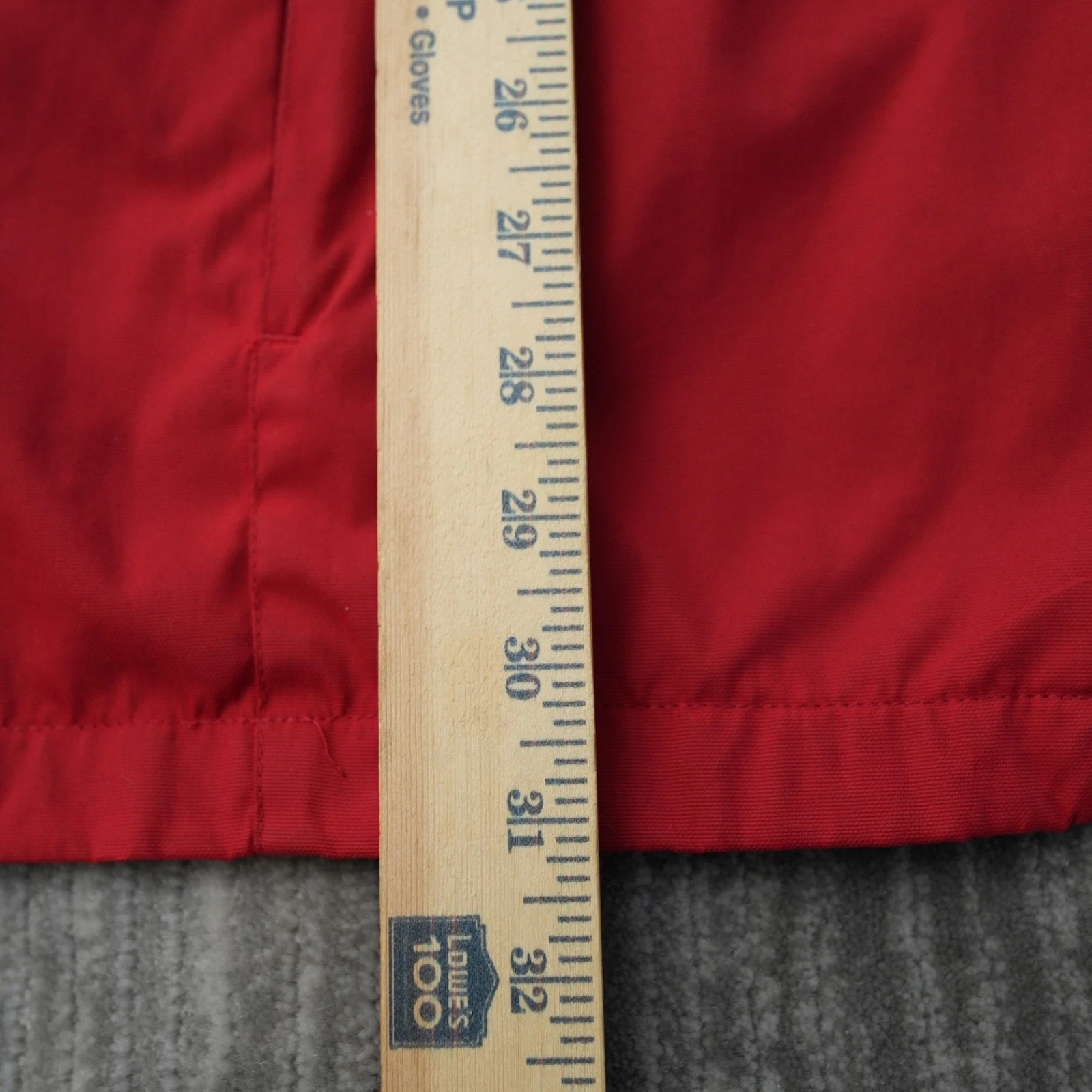 GH Bass Jacket Men Full ZIp Broken Hoodie Windbreaker Red Pockets Nylon 2XL - product detail image 6