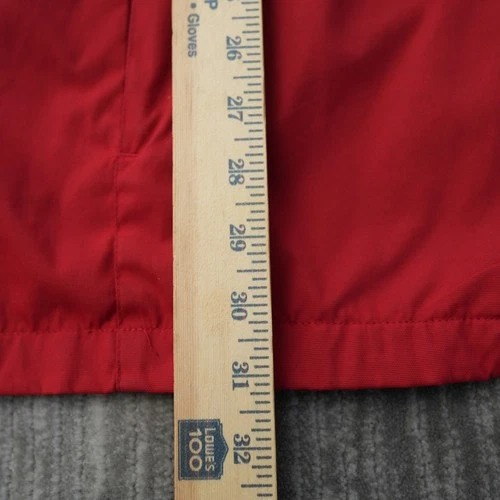 GH Bass Jacket Men Full ZIp Broken Hoodie Windbreaker Red Pockets Nylon 2XL image 6