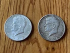 Two 1964 Kennedy Half Dollars 90 Percent 90% Silver Circulated 1964 1964D NICE
