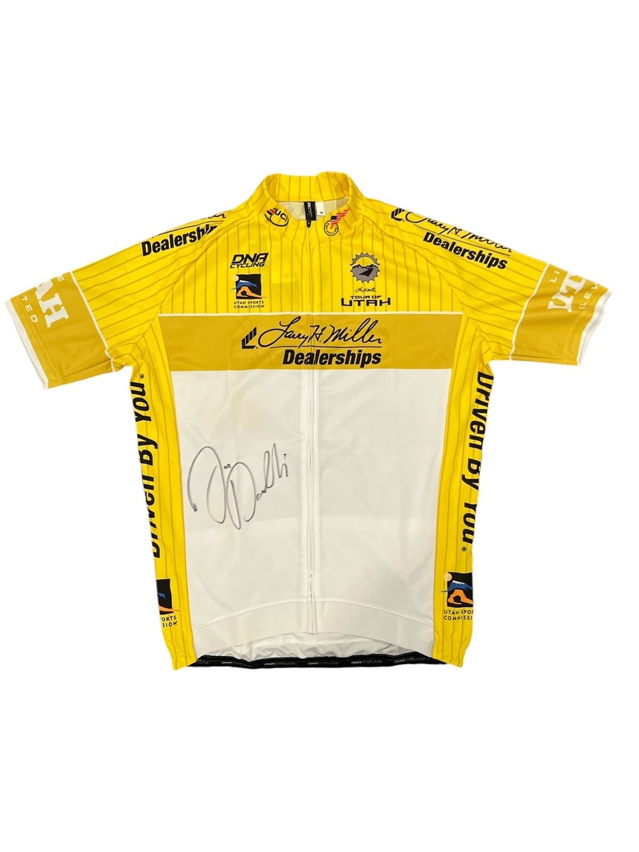 Autographed Cycling Yellow Jersey 2015 Tour of Utah GC Winner Joe  Dombrowski MED