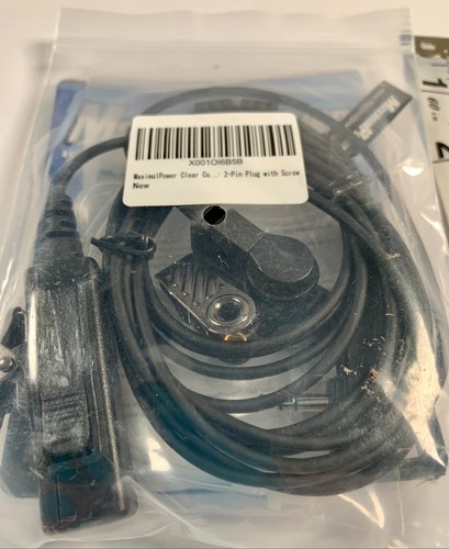 Maximal Power Clear Coil Replacement Earbud Headset PTT Mic w/Kevlar for HYTERA - Picture 3 of 7