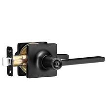 Black Lock and Key Door Handle, Entry Door Lever, Residential Commercial Use
