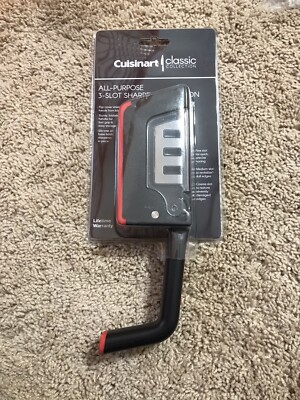 Cuisinart C77SHP-3S Chef Caliber Black 3 Slot Sharpening Station All Purpose NEW