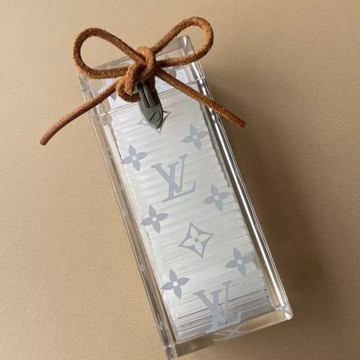 LOUIS VUITTON Travel Domino Set 28 pc. Clear White Monogram case