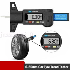0-25mm Depth Gauge Tyre Tread Car Tester Checker Brake Pad Motorbike Digital