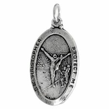 Argent Sterling " Saint Christopher Protège Moi " pour Gymnastique Pendentif,Box