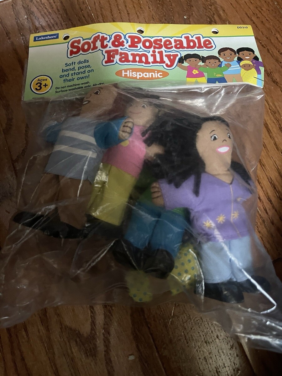 Lakeshore Soft Poseable Family Hispanic Soft Dolls