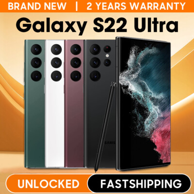 New Samsung Galaxy S22 Ultra 5G SM-S908U1 128/256/512GB US Unlocked Smartphone