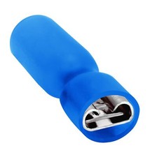 100 Heat Shrink Female Quick Disconnect Terminal 16-14 AWG Blue 0.250" Insulated