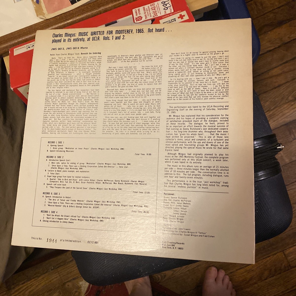 CHARLES MINGUS- MUSIC WRITTEN FOR MONTEREY 1965,NOT HEARD, PLAYED