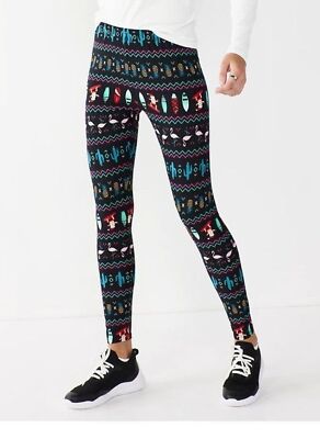 Leggings Christmas ugly sweater fun cactus warm flamingos southern holiday  xmas