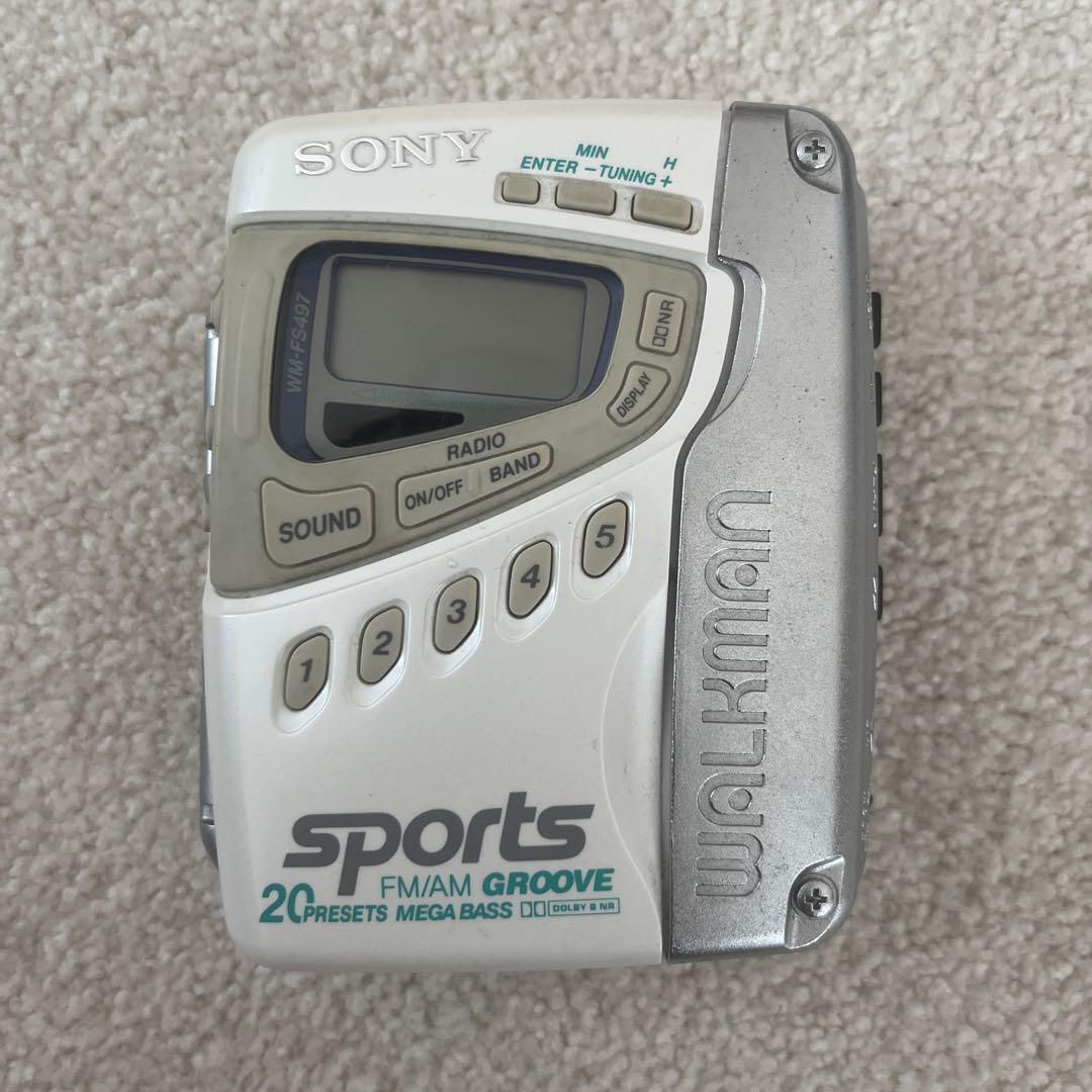 ポータブルプレーヤー SONY sports FM/AM WALKMAN / WM-FS1 SONY WM-FS1 Sports Radio Cassette Player Walkman White from