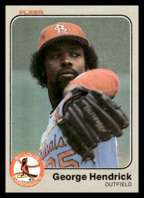 1983 Fleer  George Hendrick #7 St. Louis Cardinals Baseball Card