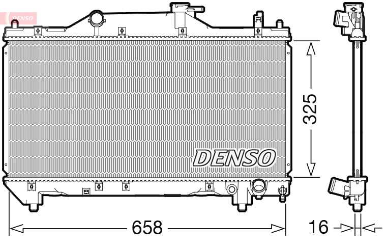 DENSO DRM50131 Radiator, engine cooling for TOYOTA