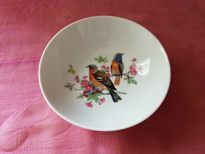 schöne kleine Schale Vogeldekor A & K Kaiser Germany D 13,3 H 4 cm Top !