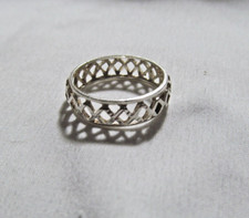 Sterling Silver - Filigree Openwork Filigree Band Ring Size 7 1/2 2 Gm