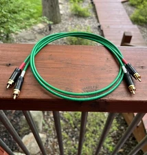5 Ft. Audiophile Interconnect Cables Gold Neutrik Rean RCA Phono Connectors