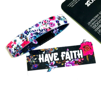 ZOX **HAVE FAITH** Silver Single medium MYS Wristband w/Card NIP