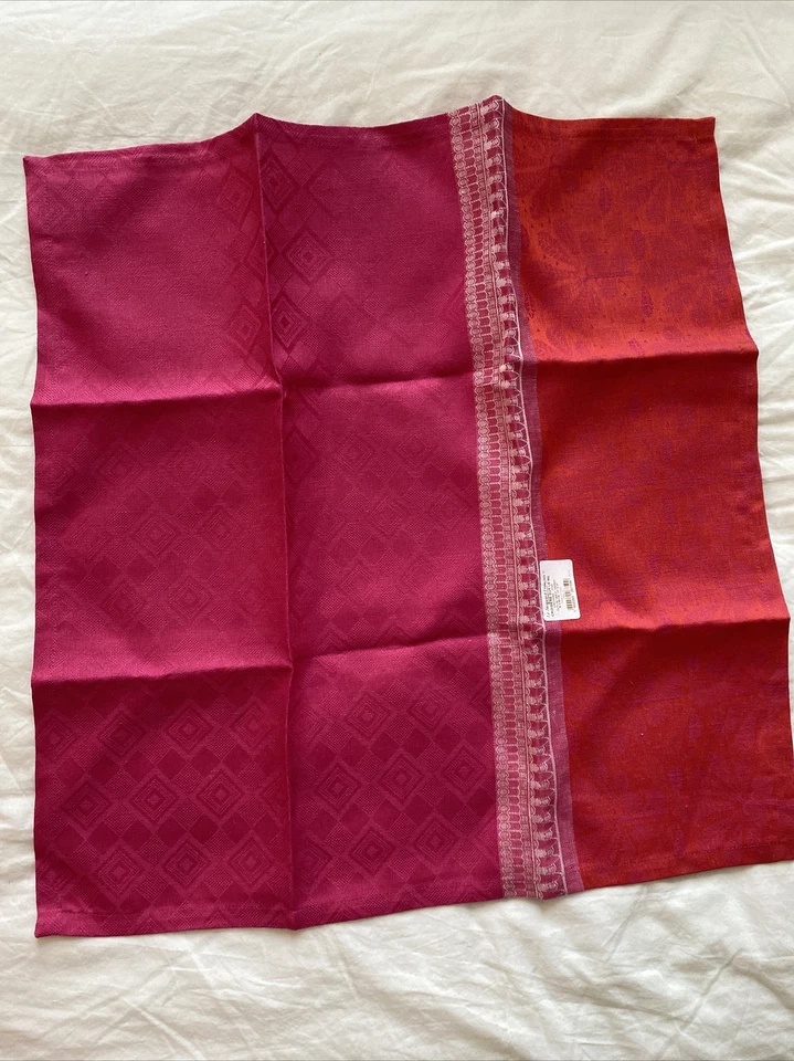 Mantel servilleta le jacquard francais 58cm x 58cm hecho en francia rosa Foto 2 de 3