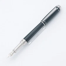 S.T. Dupont Fountain Pen Line D Edition Derby Black Lacquer & Palladium 14K