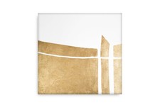 Quadro dipinto a mano su tela intelaiato Gold series20 colore oro astratto 60x60