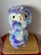 LLAMA Multicolored Purple Pink Blue Dan Dee Plush Stuffed Animal 8"