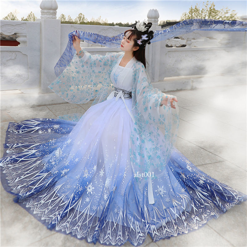 Gradient Women Gown Set Traditional Chinese Dress Hanfu Prom Formal Birthday | eBay Gradient Women Gown Set Traditional Chinese Dress Hanfu Prom Formal Birthday | eBay