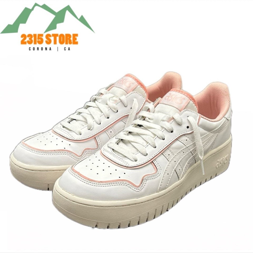 Asics Japan S PF Casual Leather Shoe White/Frosted Rose Women’s Size 10