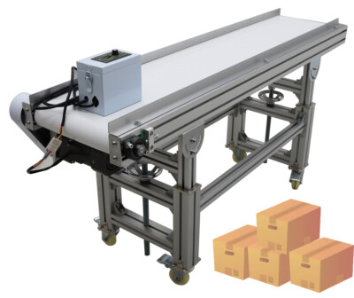 59x11.8in PVC Flat Belt Conveyor Electric Transport Speed Adjustable 110V 120W