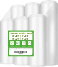 Commercial Grade Vacuum Sealer Bags - 4 Mil Thick PA/PE | BPA Free, Giant Rolls