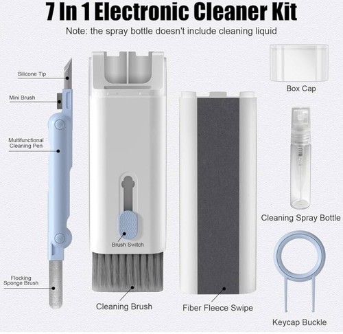 7 in 1 Cleaner Kit With Brush/Multifunctional Cleaning For Keyboard,AirPods,phon - Picture 2 of 6