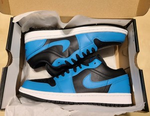 New Nike Air Jordan 1 Low Reverse Laser Blue Royal Toe Size 8 Ebay