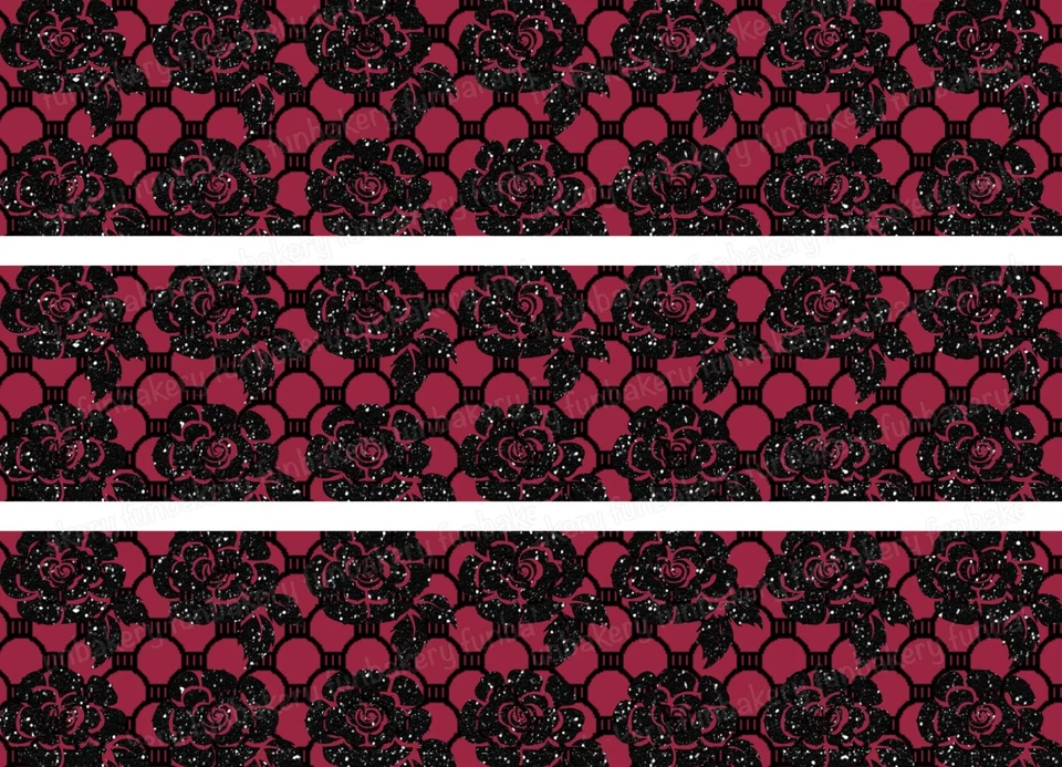 Spitze Tortenband Tortenbild Party Deko Geburtstag weiß Hochzeit schwarz essbar - Bild 2 von 4