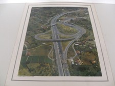 ANCIENNE PLANCHE AFFICHE POSTER PHOTO SCOLAIRE ECHANGEUR AUTOROUTE ESTEREL