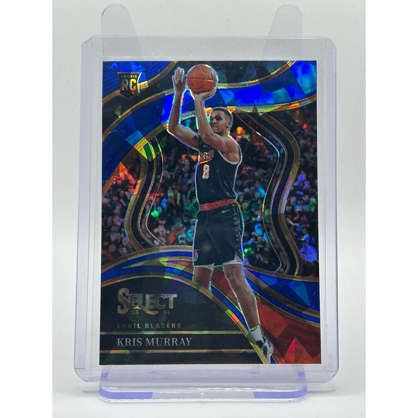 2023-24 Panini Select Kris Murray Rookie Courtside Blue Cracked Ice Prizm RC