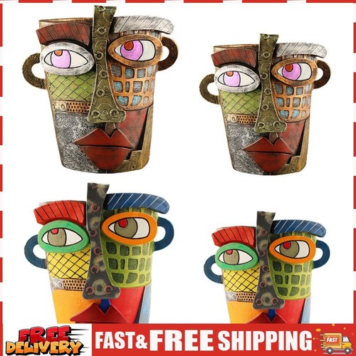 Resin Abstract Beauty Face Flower Pots Abstract Face Flower Pot Home Art Decor ~