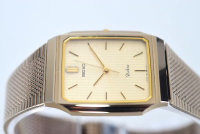 New Battery Vintage Seiko Dolce 9531-5160 Quartz Gold Dial