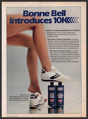Bonne Bell Shoes 1970s Print Advertisement 1979 Legs 10k Running