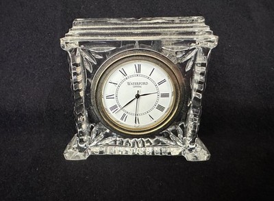Waterford Crystal Pavillion Clock New out of the Box Made In Ireland Battery Inc