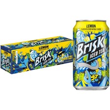 Brisk Lemon Iced Tea, 12 Fl Oz Cans (Pack of 12) 12