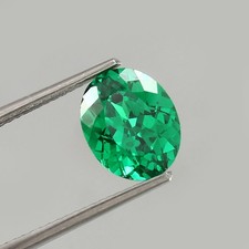 Fine Quality Hydrothermal Colombian Emerald Loose Oval Gemstone Cut 8x6 MM