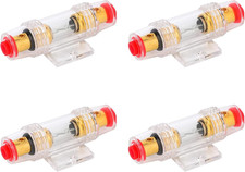 4Pcs 100A AGU Fuse Holder with 100 Amp AGU Fuses, Inline Gauge AWG Fuse Box Bloc