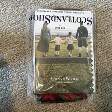 New SCOTLANDSHOP 100 Wool Tartan Stole Plaid Red Scarf