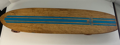 #ad NASH SIDEWALK SURFBOARD TRIPLE BLUE STRIPE DETAIL 26.5L X 6”W CHICAGO HARDWARE $111.00
