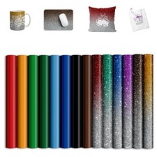 Sublimation Transfer Ink Sheets for Cricut Heat Press, Solid Color Glitter Pr...