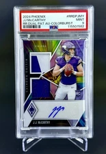 2024 Panini Phoenix JJ McCarthy Risking Rookies Colorburst /24 RPA Vikings PSA 9