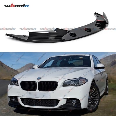 Painted Gloss Black Front Bumper Lip Splitter For 11-16 BMW F10 5 Series M Sport